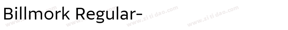 Billmork Regular字体转换